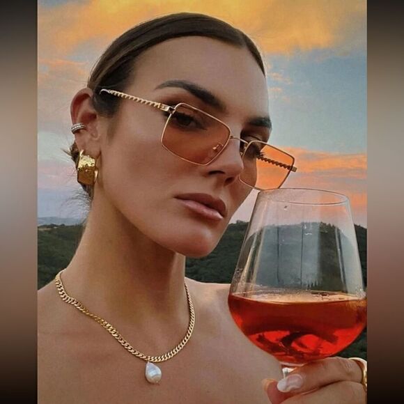 Summer orange sunglasses E13 - Picture 1 of 5